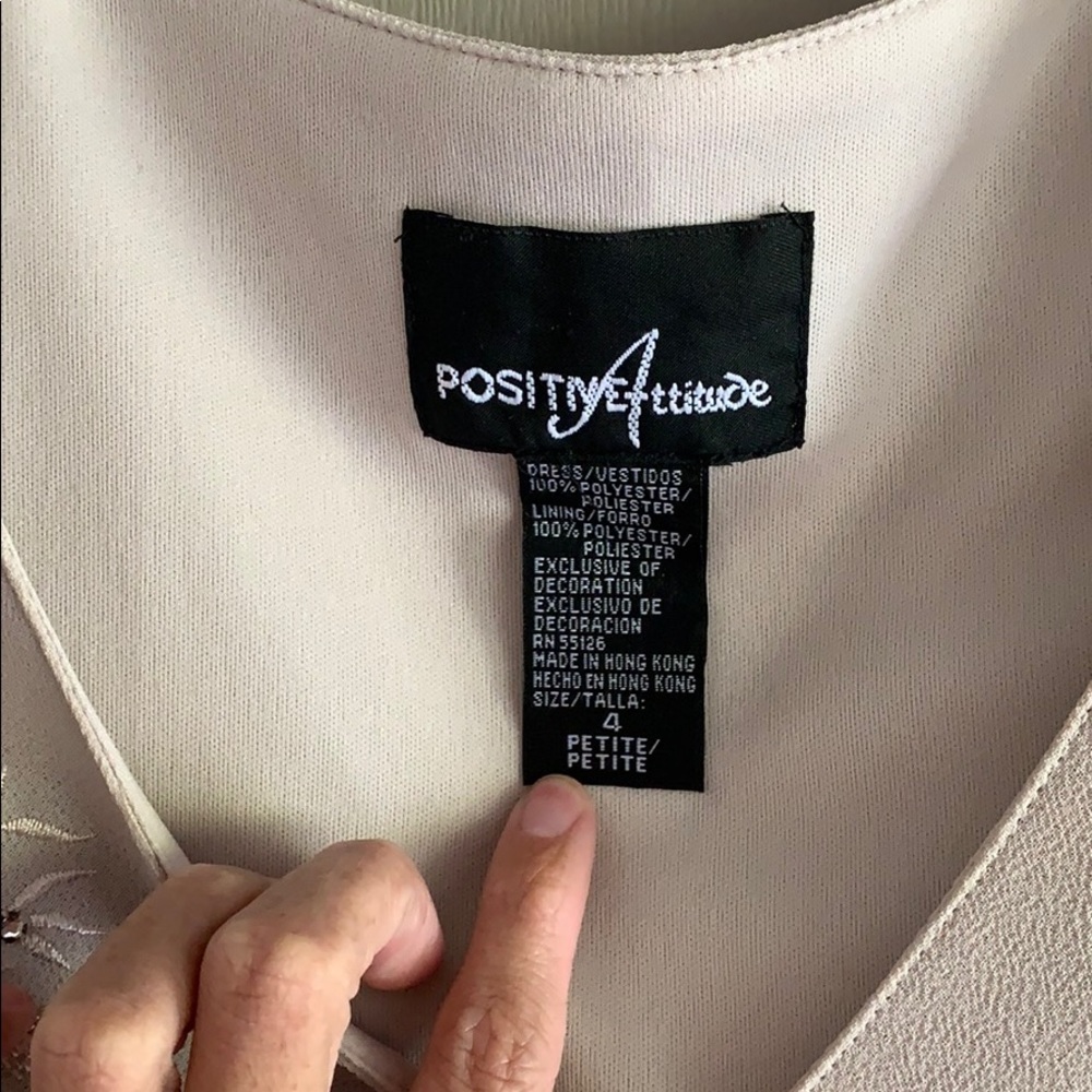 Positive Attitude Tan Long Dress size 4 - Picture 6 of 6